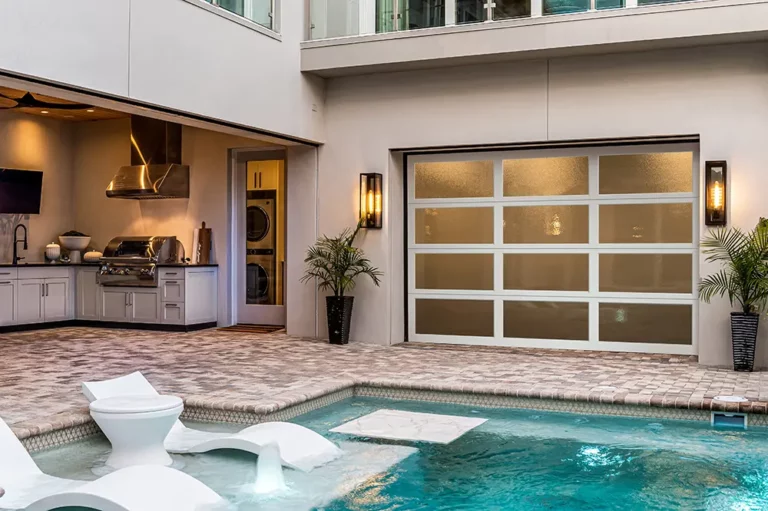Glass garage doors residential